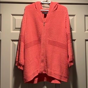 Calvin Klein Coral Pink Zippered Hoodie